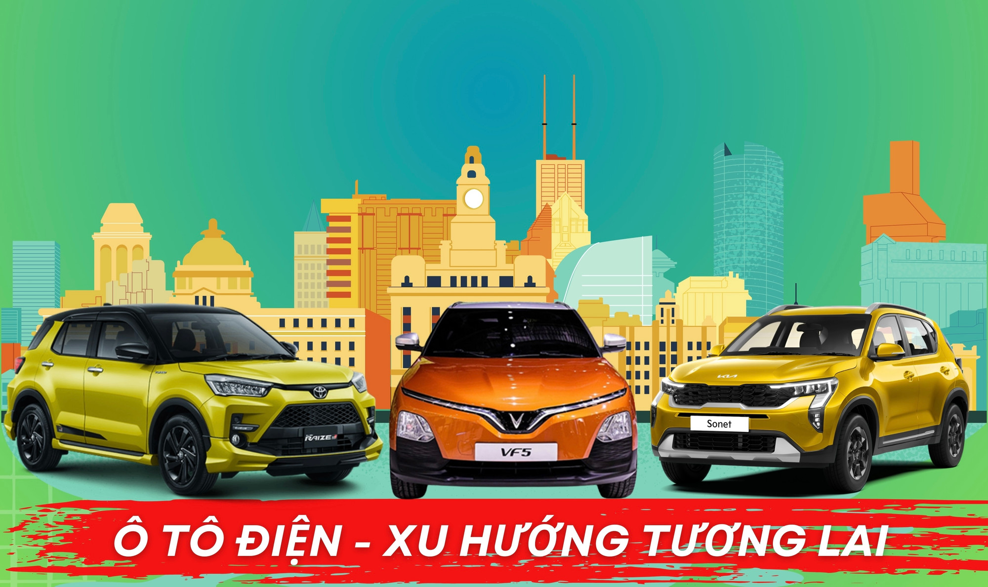 VF5 và 2 đối thủ xe xăng Toyota Raize, Kia Sonet