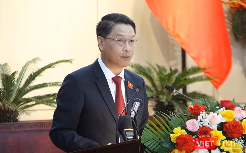 Ông Ngô Xuân Thắng, Chủ tịch HĐND TP Đà Nẵng phát biểu tại kỳ họp thứ 24, HĐND TP Đà Nẵng khóa X, nhiệm kỳ 2021–2026.