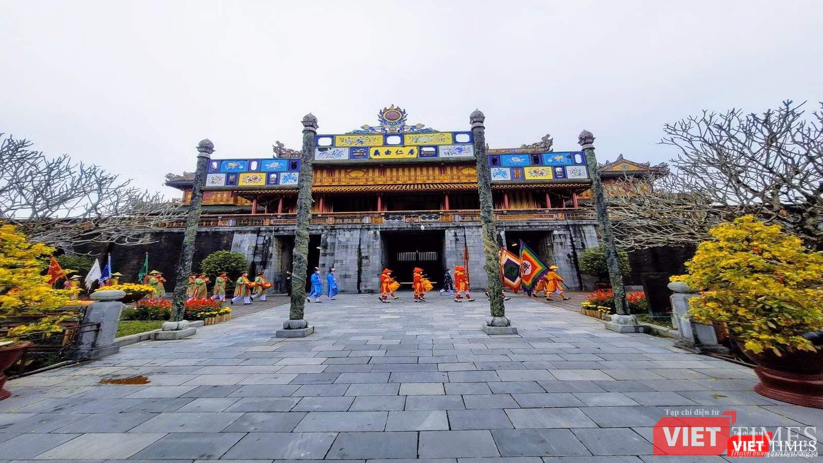 Quang cảnh lễ hạ Cây nêu ở Triệu Miếu