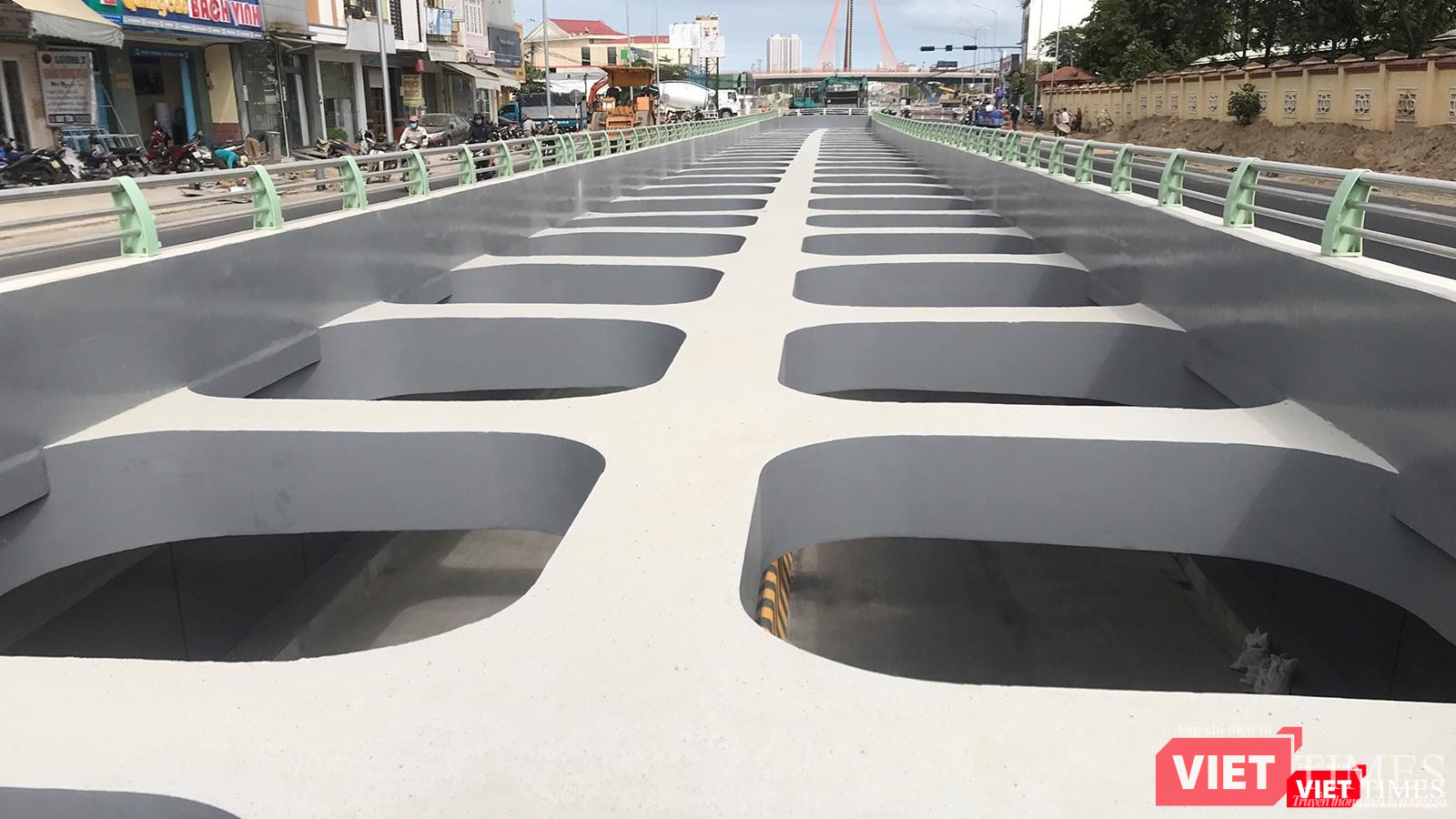 Mái hầm chui nhìn từ phía trên