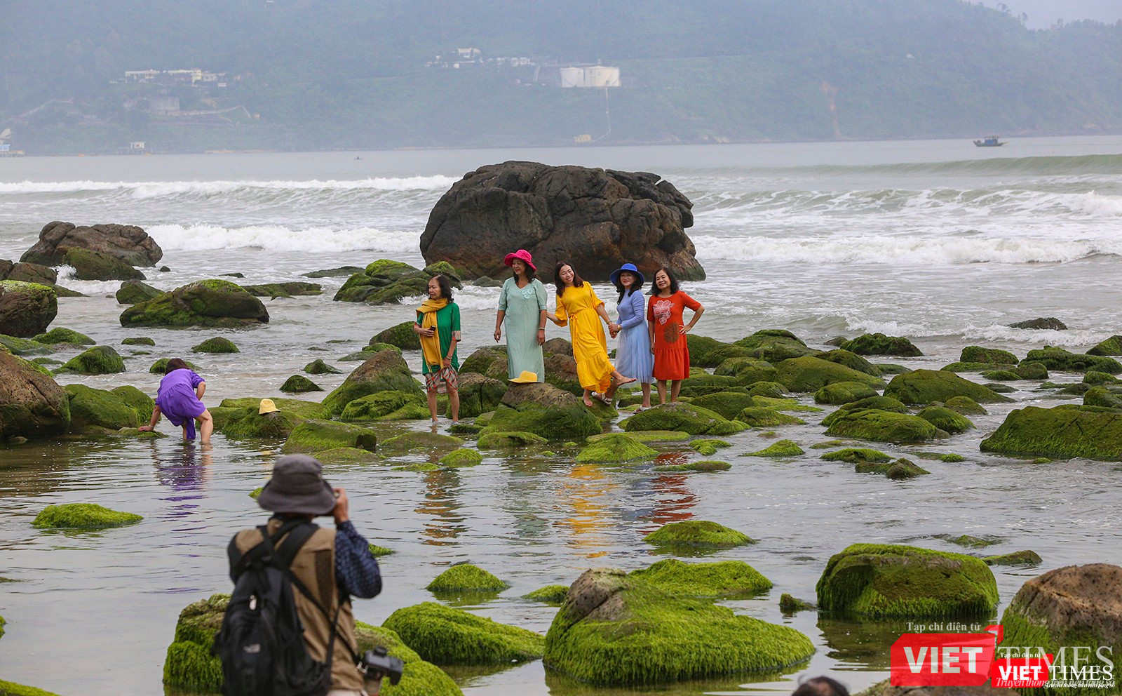 Lưu lại khoảng khắc gành Nam Ô vào mùa rêu