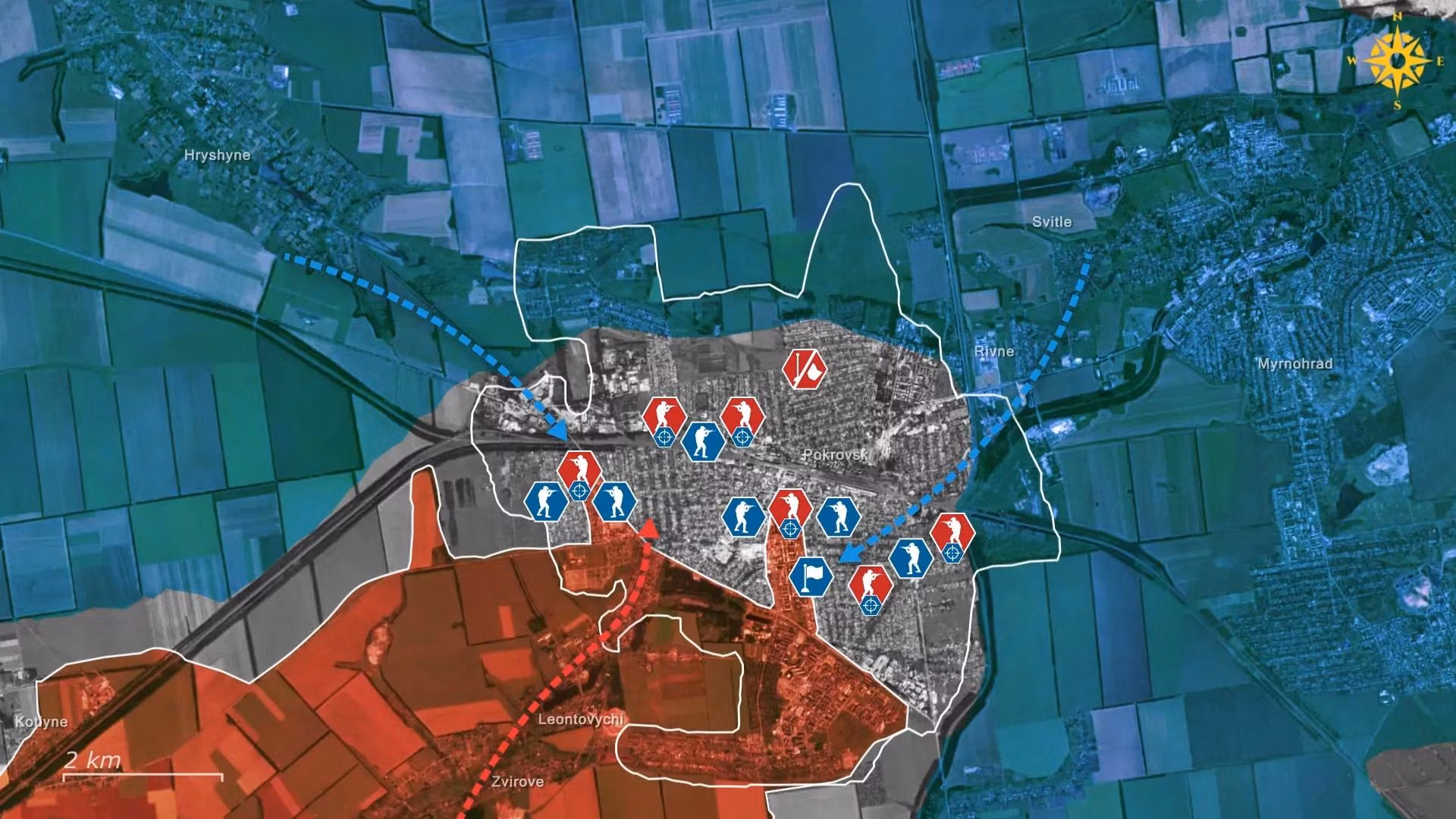 Ukraine tuyên bố phản công nhanh trong đêm, giành lại trung tâm Pokrovsk từ tay Nga.jpg