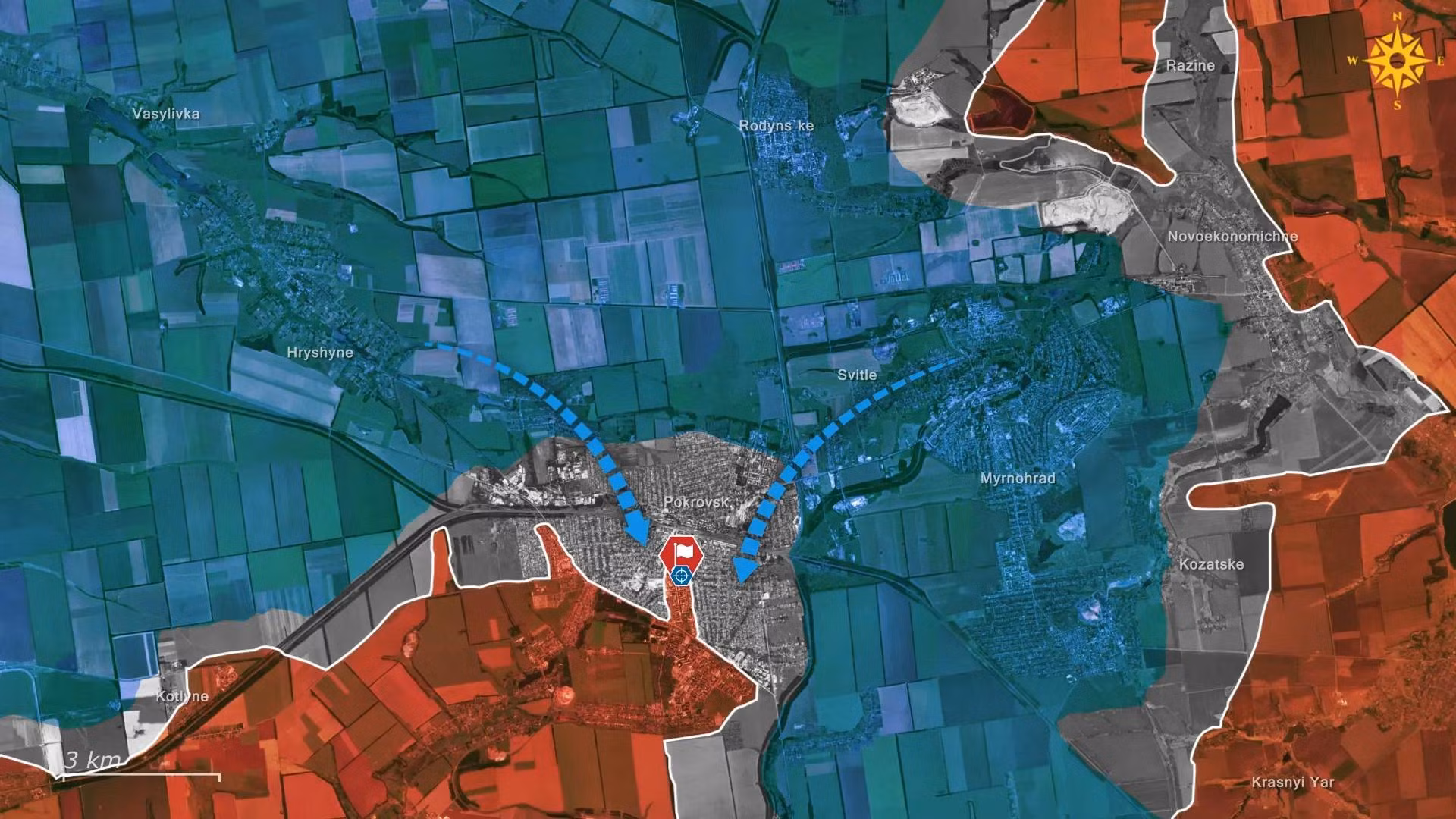Ukraine tuyên bố phản công nhanh trong đêm, giành lại trung tâm Pokrovsk từ tay Nga 2.jpg