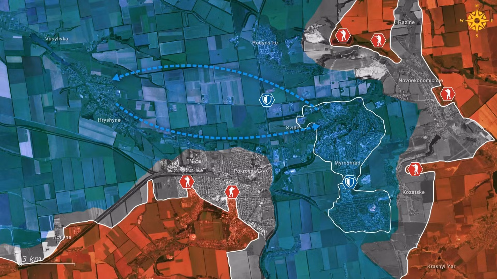 Ukraine tuyên bố phản công nhanh trong đêm, giành lại trung tâm Pokrovsk từ tay Nga 14.jpg