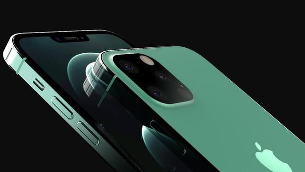 Một concept iPhone 13 màu xanh ngọc bích