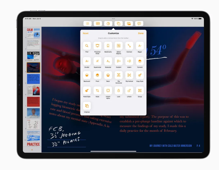 Với iPadOS 16, Apple hứa hẹn sẽ có các ứng dụng 'đẳng cấp dành cho máy tính để bàn' với các tính năng nâng cao năng suất làm việc như thanh công cụ có thể tùy chỉnh (Ảnh: ZDNet) Với iPadOS 16, Apple hứa hẹn sẽ có các ứng dụng 'đẳng cấp dành cho máy tính để bàn' với các tính năng nâng cao năng suất làm việc như thanh công cụ có thể tùy chỉnh (Ảnh: ZDNet)