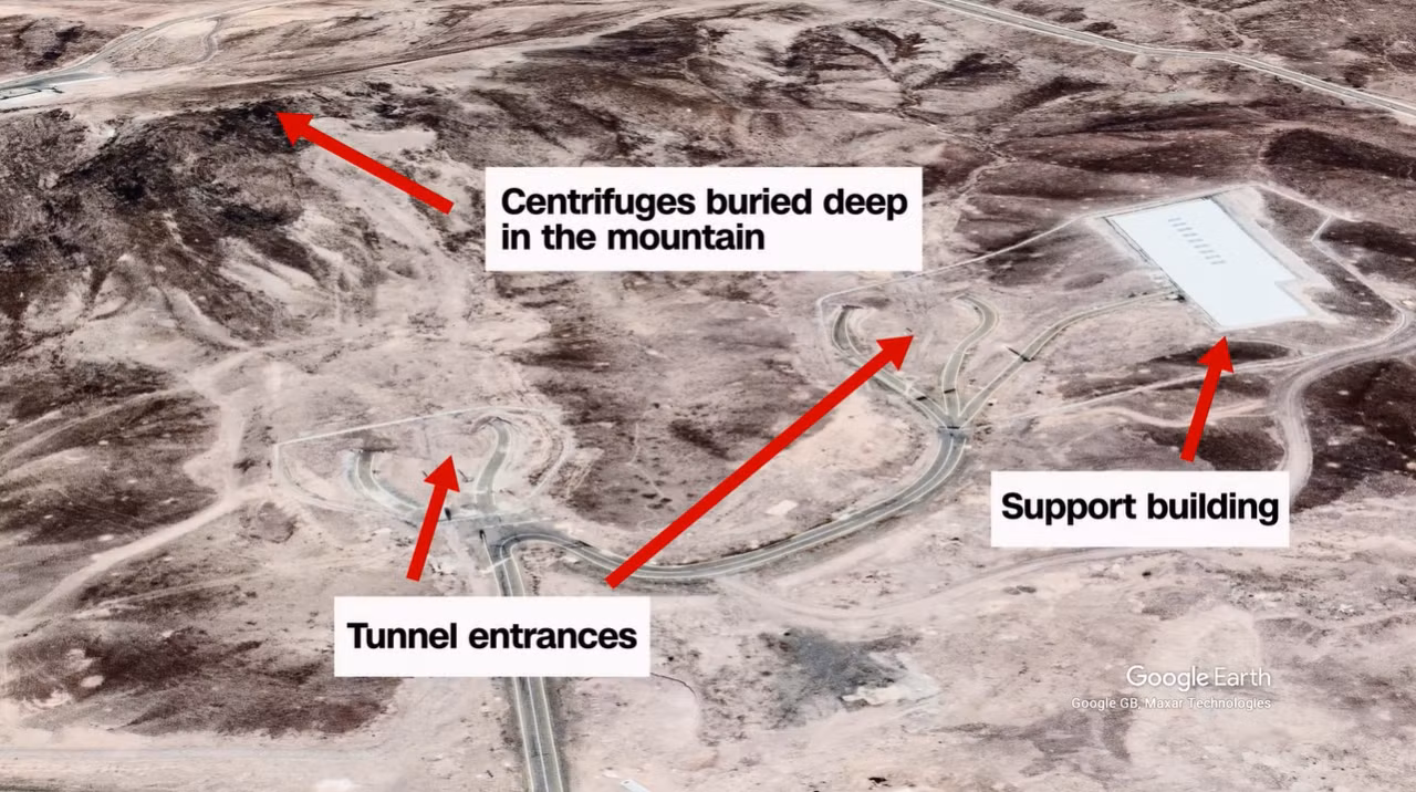 Fordow Pháo đài hạt nhân trong lòng núi của Iran mà bom mạnh nhất của Mỹ cũng khó phá được.png