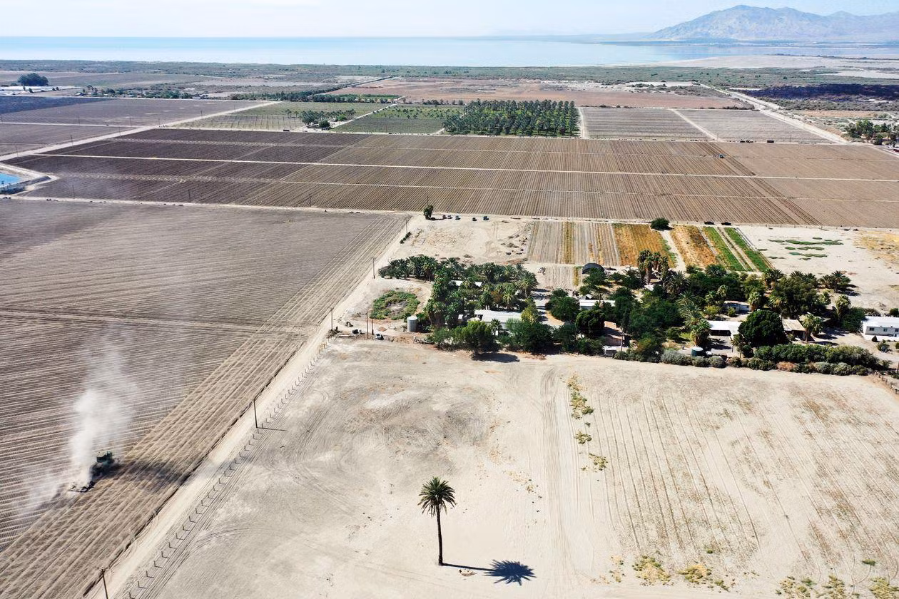 Một khu vực bị hạn hán nặng ở Mecca, California (Ảnh: Getty)