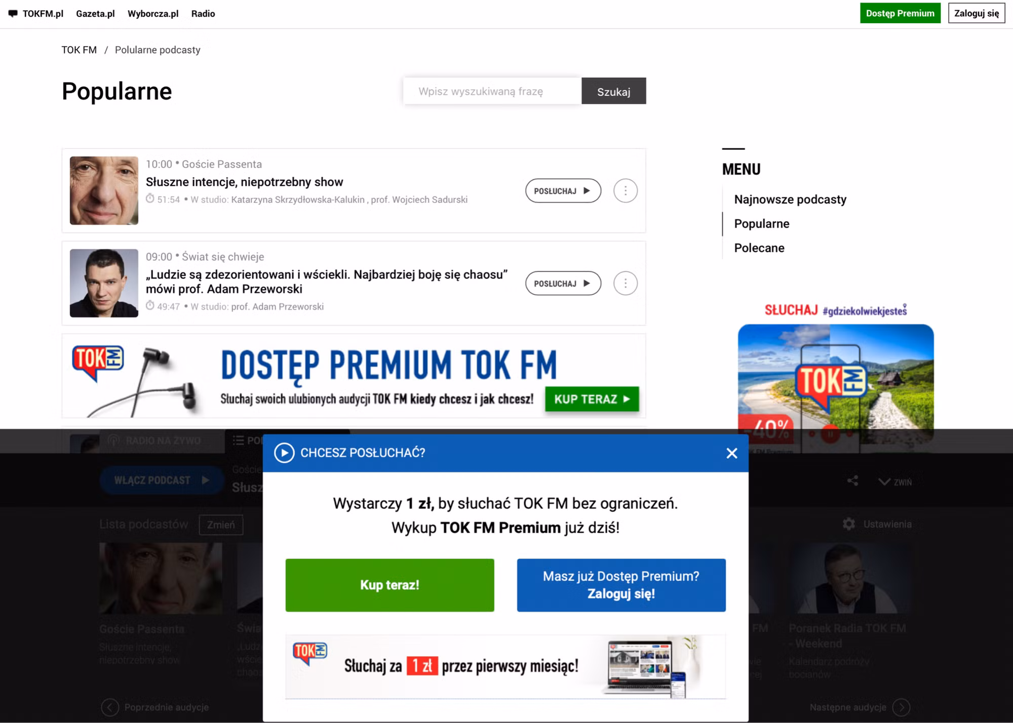 Tường phí của TOK FM. Ảnh: tokfm.pl Tường phí của TOK FM. Ảnh: tokfm.pl