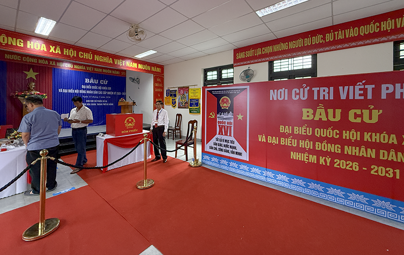 Tổng số cử tri tham gia bỏ phiếu bầu đại biểu Quốc hội khóa XVI tại TP Đà Nẵng và đại biểu HĐND TP khóa XI nhiệm kỳ 2026 - 2031 đạt tỷ lệ 99,9%.