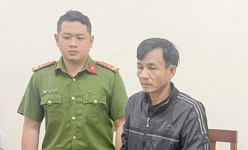 Nguyễn Văn Hải tại cơ quan công an. Ảnh CATP