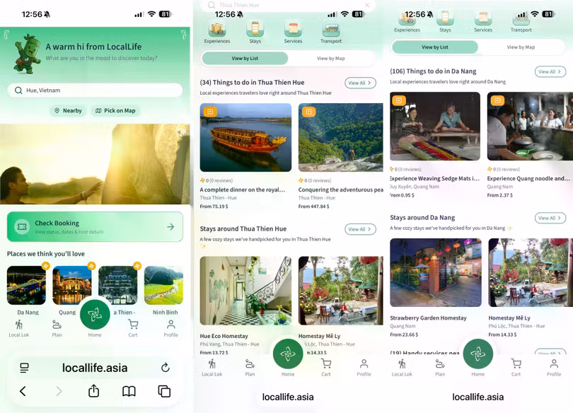 Giao diện ứng dụng LocalLife.Asia. Ảnh XM.