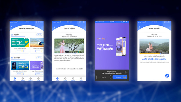Người dùng có thể kiếm điểm thưởng bằng cách xem quảng cáo trong app bất cứ lúc nào. Người dùng có thể kiếm điểm thưởng bằng cách xem quảng cáo trong app bất cứ lúc nào.