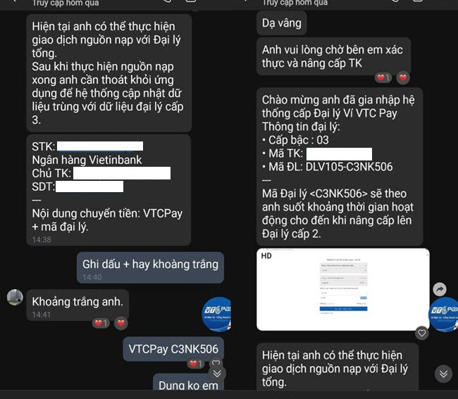 Hình ảnh do khách hàng VTC Pay cung cấp