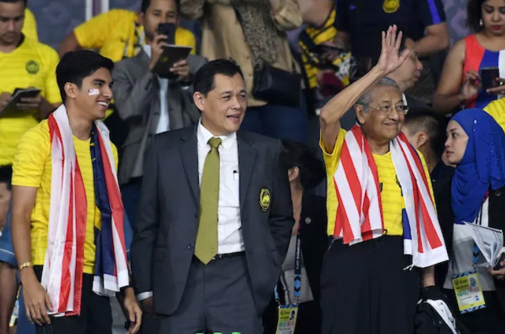 Thủ tướng Malaysia, Mahathir Bin Mohamad đã tới dự khán trận đấu