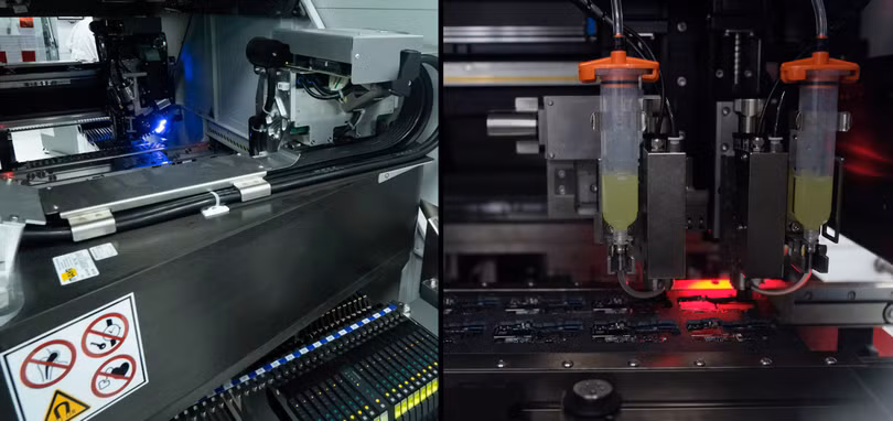 Các máy kiểm tra quang học tự động và Hệ thống băng tải bảng mạch đến từ hãng Kohyoung và Nute, các tên tuổi lọt Top 10 thương hiệu thiết bị điện tử lớn nhất Châu Á