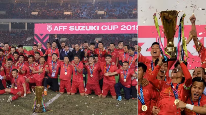 Việt Nam là nhà tân vô địch bóng đá Đông Nam Á (ảnh: Fox Sport) Việt Nam là nhà tân vô địch bóng đá Đông Nam Á (ảnh: Fox Sport)