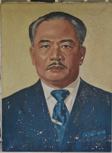 Tác phẩm "Chân dung Hoàng thân Souphanouvong" bị xuống cấp trầm trọng trước khi tu sửa