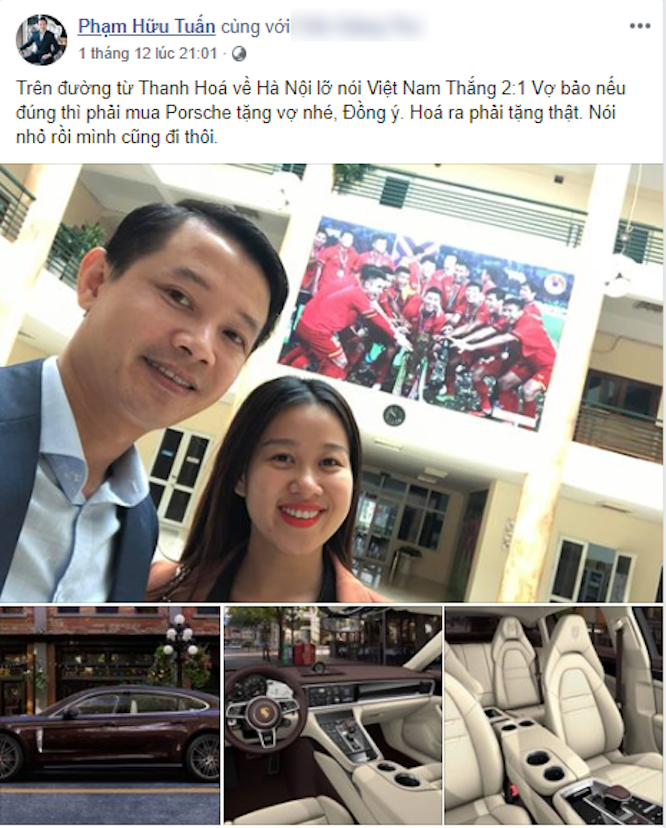 Chia sẻ của doanh nhân Phạm Hữu Tuấn trên trang cá nhân (Ảnh: FBNV)