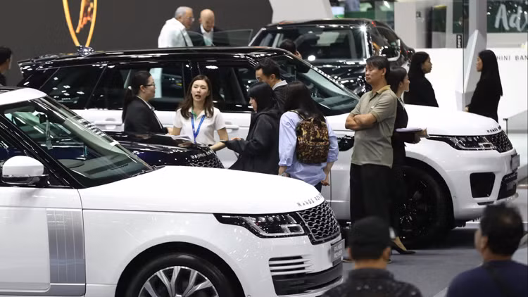 Triển lãm ôtô quốc tế Thái Lan tại Bangkok, chủ đạo với dòng xe tiết kiệm nhiên liệu. Ảnh: Rie Ishii