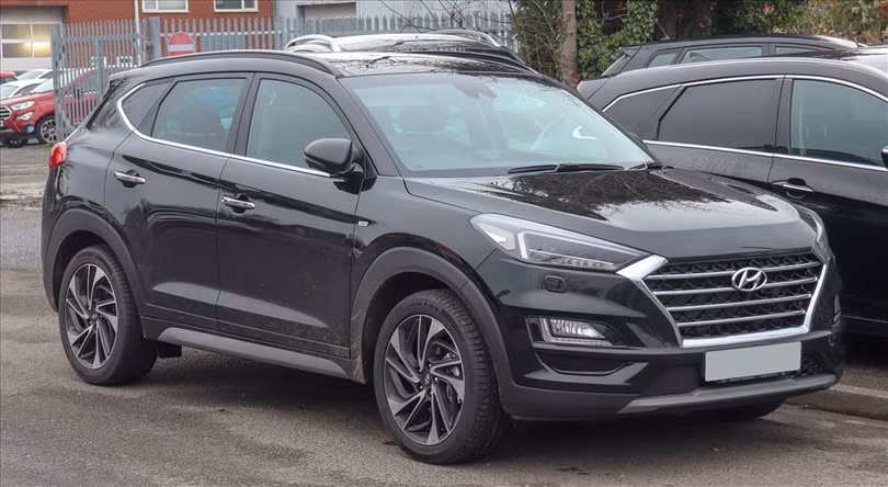 Chiếc Hyundai Tucson màu đen do CLB Incheon United cấp cho Công Phượng. Ảnh ST