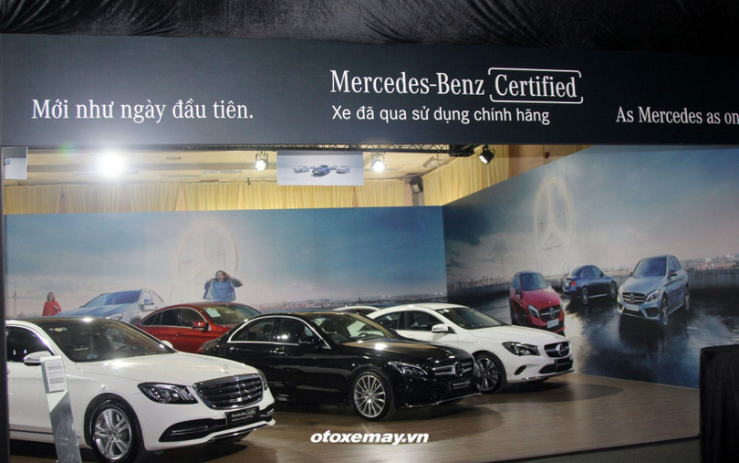 Ngoài ra, còn có gian hàng xe Mercedes-Benz đã qua sử dụng, các xe được kiểm tra theo các tiêu chuẩn nghiêm ngặt, bảo đảm tình trạng vận hành và chất lượng tiện nghi như xe mới Ngoài ra, còn có gian hàng xe Mercedes-Benz đã qua sử dụng, các xe được kiểm tra theo các tiêu chuẩn nghiêm ngặt, bảo đảm tình trạng vận hành và chất lượng tiện nghi như xe mới