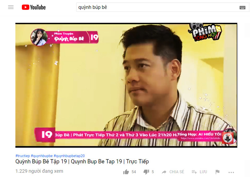 Bộ phim "Quỳnh búp bê" đang được một số kênh YouTube phát lại trái phép