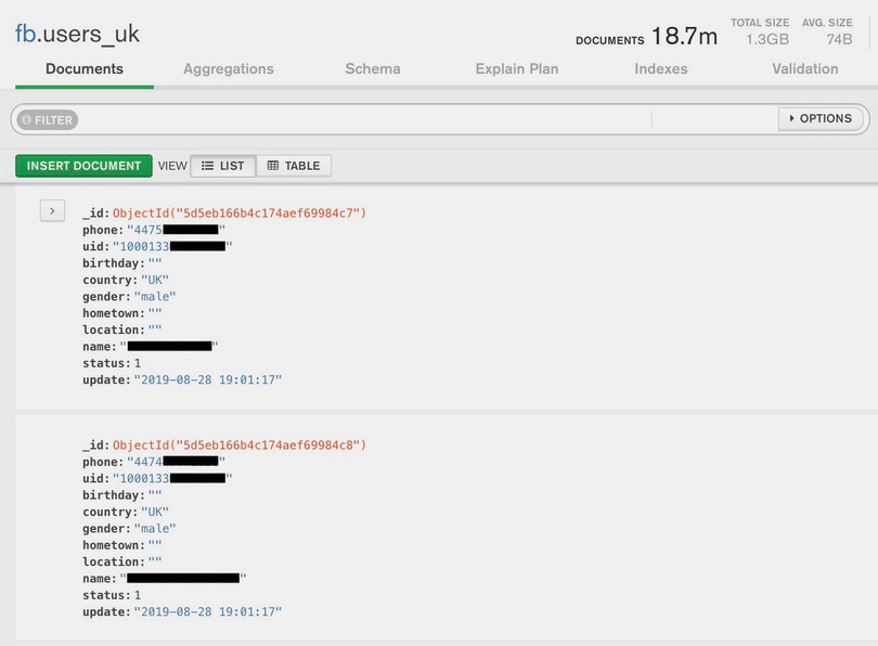 Dữ liệu của người dùng ở vương quốc Anh nằm trong số các hồ sơ bị rò rỉ (ảnh TechCrunch)