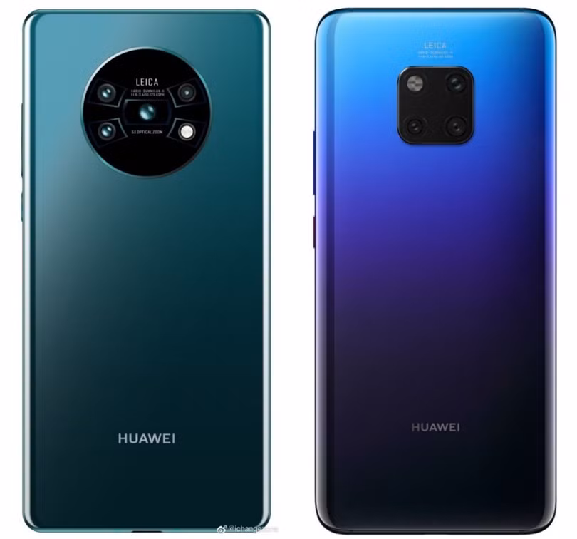 Mate 30 (trái) và Mate 20 Pro (phải) - ảnh Weibo Mate 30 (trái) và Mate 20 Pro (phải) - ảnh Weibo