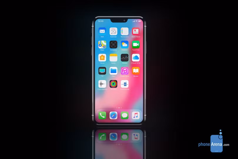 Phần mấu đen (notch) có thể sẽ được thu gọn trên iPhone 12 (ảnh Phone Arena) Phần mấu đen (notch) có thể sẽ được thu gọn trên iPhone 12 (ảnh Phone Arena)