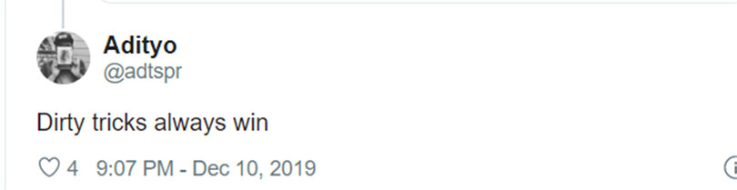 Chơi bẩn luôn giành chiến thắng