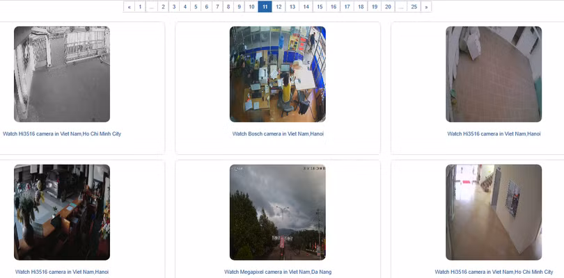 Một website chia sẻ hình ảnh từ camera giám sát tại Việt Nam Một website chia sẻ hình ảnh từ camera giám sát tại Việt Nam