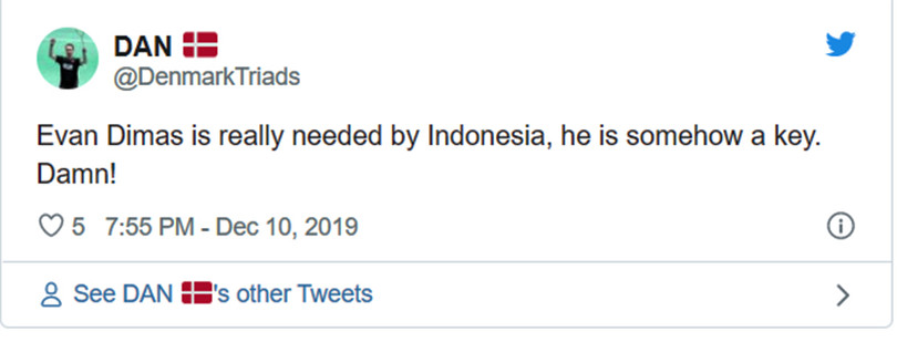 Evan Dimas là cầu thủ rất cần thiết với Indonesia. Anh ấy là cầu thủ chủ chốt.