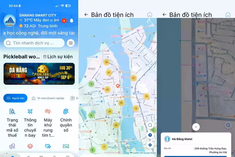 Tiện ích “WC cộng đồng” trên ứng dụng Danang Smart City. Ảnh XM.