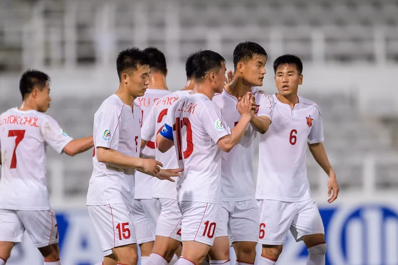 Có đến 7 cầu thủ trẻ April 25 khoác áo U23 Triều Tiên. Ảnh KTDT