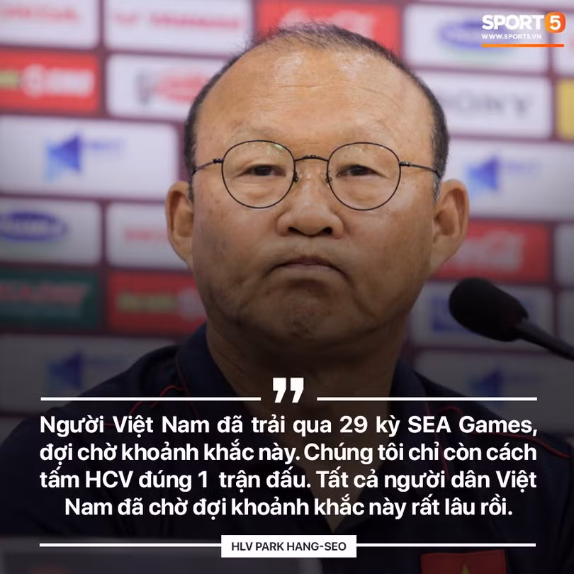 Ông Park đã thấm hiểu khát vọng Việt Nam. Ảnh VFF.