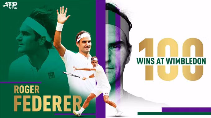 Federer thắng trận thứ 100 ở Wimbledon (ảnh VietTimes)