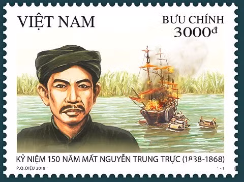 Mẫu tem kỷ niệm 150 năm ngày mất cụ Nguyễn Trung Trực. Mẫu tem kỷ niệm 150 năm ngày mất cụ Nguyễn Trung Trực.