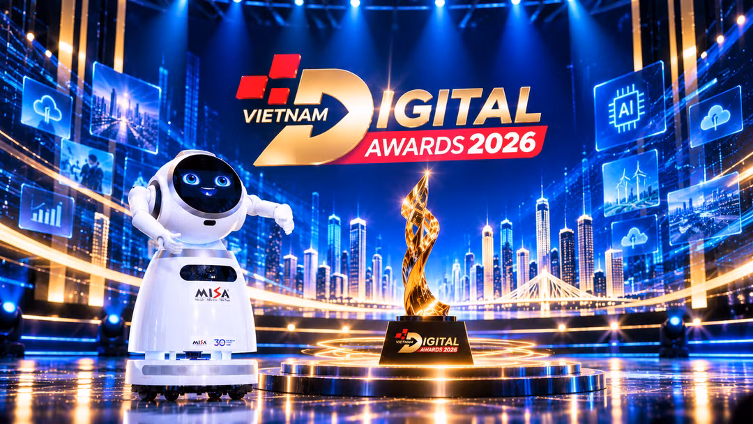 Robot, AI và công nghệ ngập tràn lễ trao Giải thưởng Chuyển đổi số Việt Nam 2026