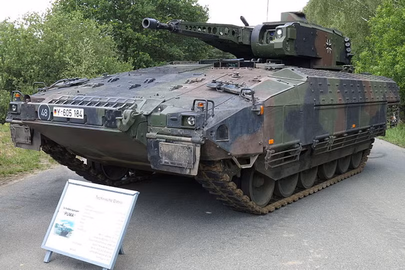 Xe bộ binh chiến đấu Puma của Đức. Ảnh Russian Gazeta Xe bộ binh chiến đấu Puma của Đức. Ảnh Russian Gazeta