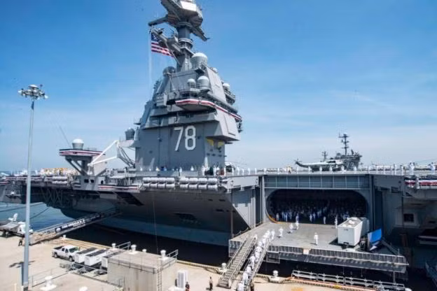Tàu sân bay Gerald R Ford (CVN 78), được đưa vào phục vụ năm 2017. Ảnh: Military Leak. Tàu sân bay Gerald R Ford (CVN 78), được đưa vào phục vụ năm 2017. Ảnh: Military Leak.