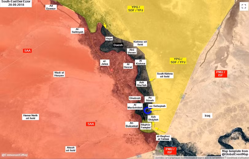 Chiến trường Deir Ezzor ngày 28.09.2018. Ảnh minh họa South Front Chiến trường Deir Ezzor ngày 28.09.2018. Ảnh minh họa South Front