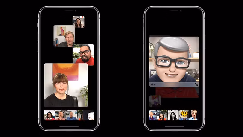 Group FaceTime hộ trợ đồng thời 32 người. Ảnh: Gizmodo Group FaceTime hộ trợ đồng thời 32 người. Ảnh: Gizmodo