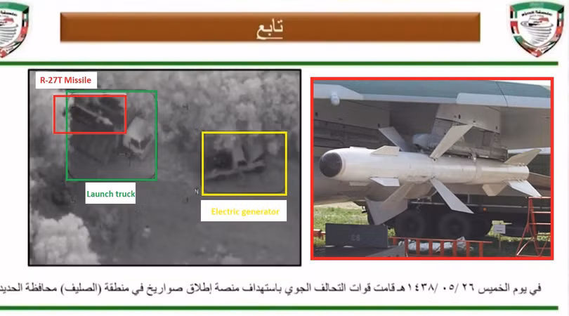 Các tên lửa phòng không của Yemen, tự chế từ tên lửa không đối không Liên Xô cũ. Ảnh minh họa: South Front.