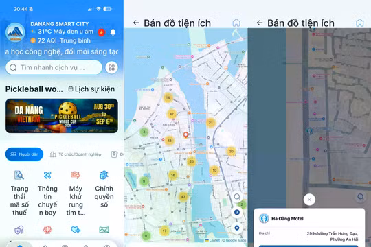Tiện ích “WC cộng đồng” trên ứng dụng Danang Smart City. Ảnh XM.