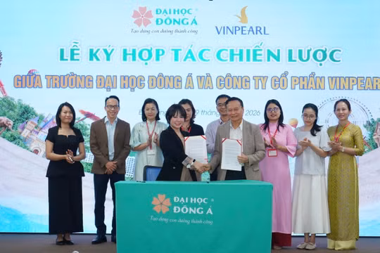 Đại học Đông Á và Công ty CP Vinpearl tại lễ ký kết thỏa thuận hợp tác chiến lược toàn diện giai đoạn 2026-2029.