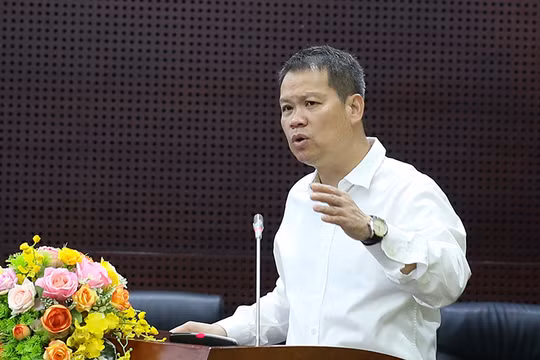 Ông Nguyễn Mạnh Hùng, Chủ tịch UBND TP Đà Nẵng phát biểu tại hội nghị.