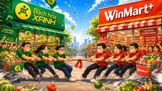 Miếng bánh chục tỷ USD quá hấp dẫn khiến WinCommerce và Bách Hóa Xanh giằng co quyết liệt
