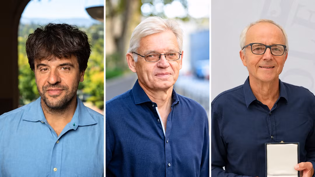 Karl Deisseroth, Peter Hegemann và Georg Nagel, 3 chủ nhân Nobel Y Sinh 2026. Ảnh: Stanford Medicine; Humboldt-Universität zu Berlin/Philipp Plum; Robert Emmerich/Universität Würzburg.
