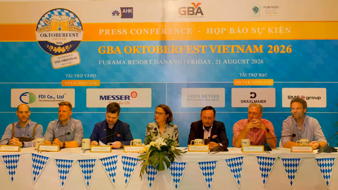 Họp báo công bố GBA Oktoberfest Vietnam 2026 diễn ra tại TP.HCM tối 21/8. Ảnh: XM.